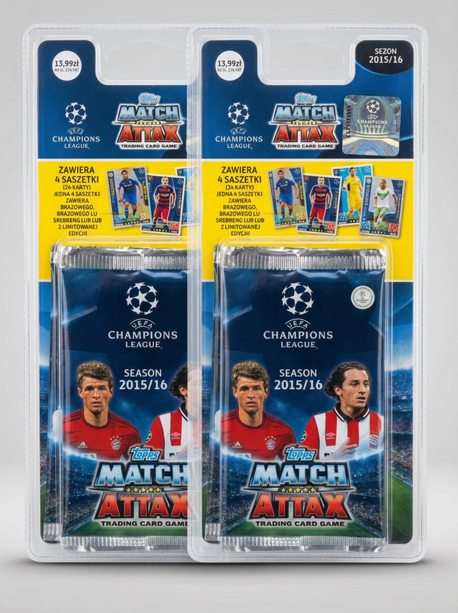 MATCH ATTAX UEFA CHAMPIONS LEAGUE 2015/16 4 PACKS BLISTER