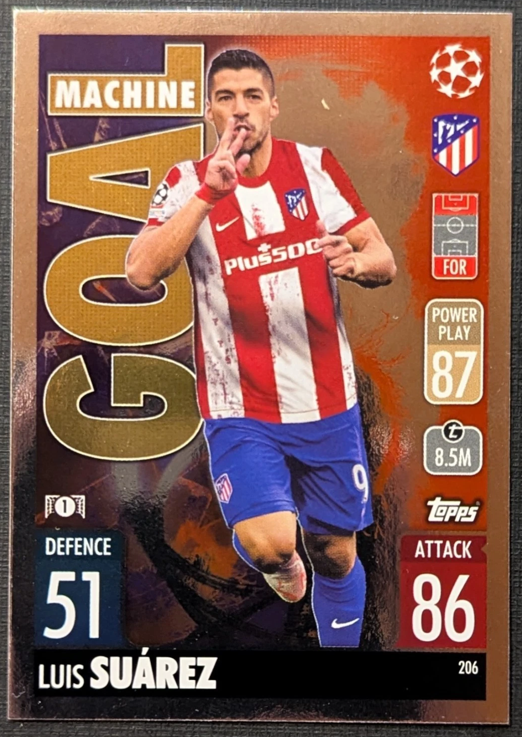 LUIZ SUARES #206 ATHLETICO MADRID - CALMA