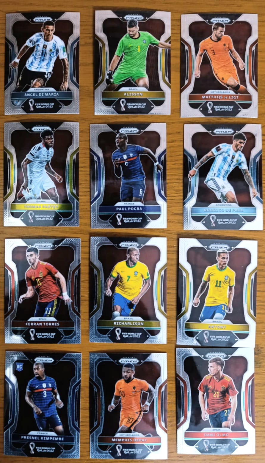 World Cup 2022 Qatar Panini Prizm - 15 Cards
