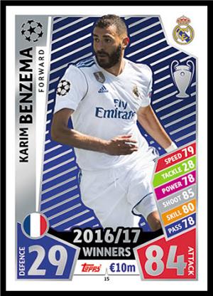 KARIM BENZEMA – 2016/17 WINNERS, #15, REAL MADRID