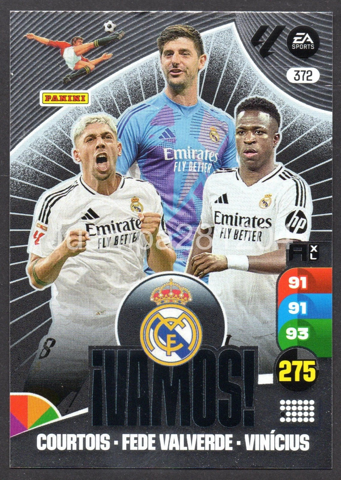 COURTOIS / FEDE VALVERDE / VINICIUS – TEAM CARD, CARD NO 372, REAL MADRID
