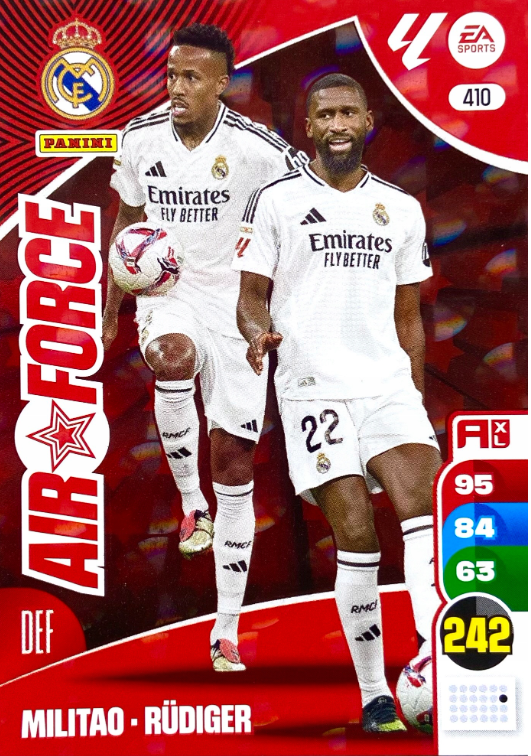 ÉDER MILITÃO & ANTONIO RÜDIGER – AIR FORCE, CARD NO 410, REAL MADRID