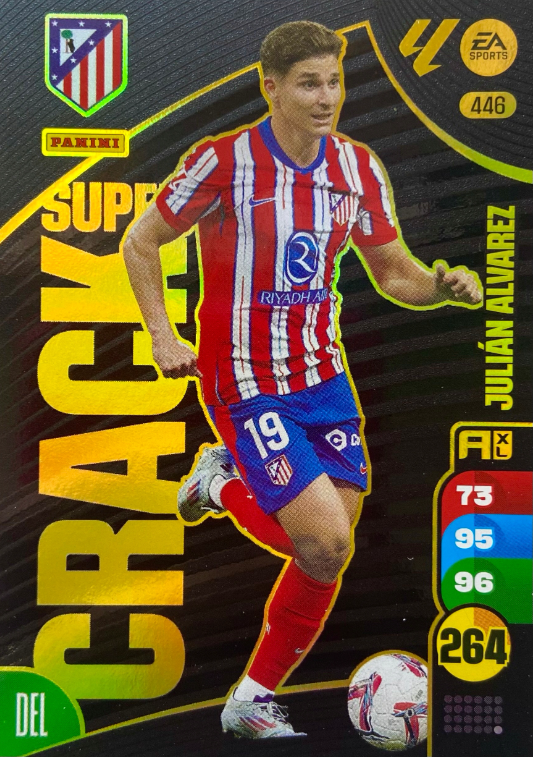 JULIÁN ÁLVAREZ – SUPER CRACK, CARD NO 446, ATLETICO MADRID